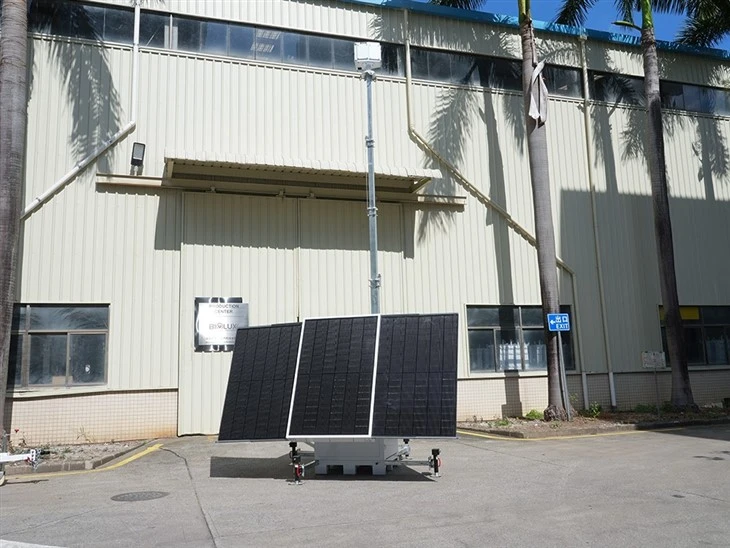 HiCUBE 3*450w Mobile Solar Surveillance Security Tower